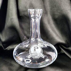 Peterson Ravenscroft Crystal Wine Decanter With Peterson Monogram Logo